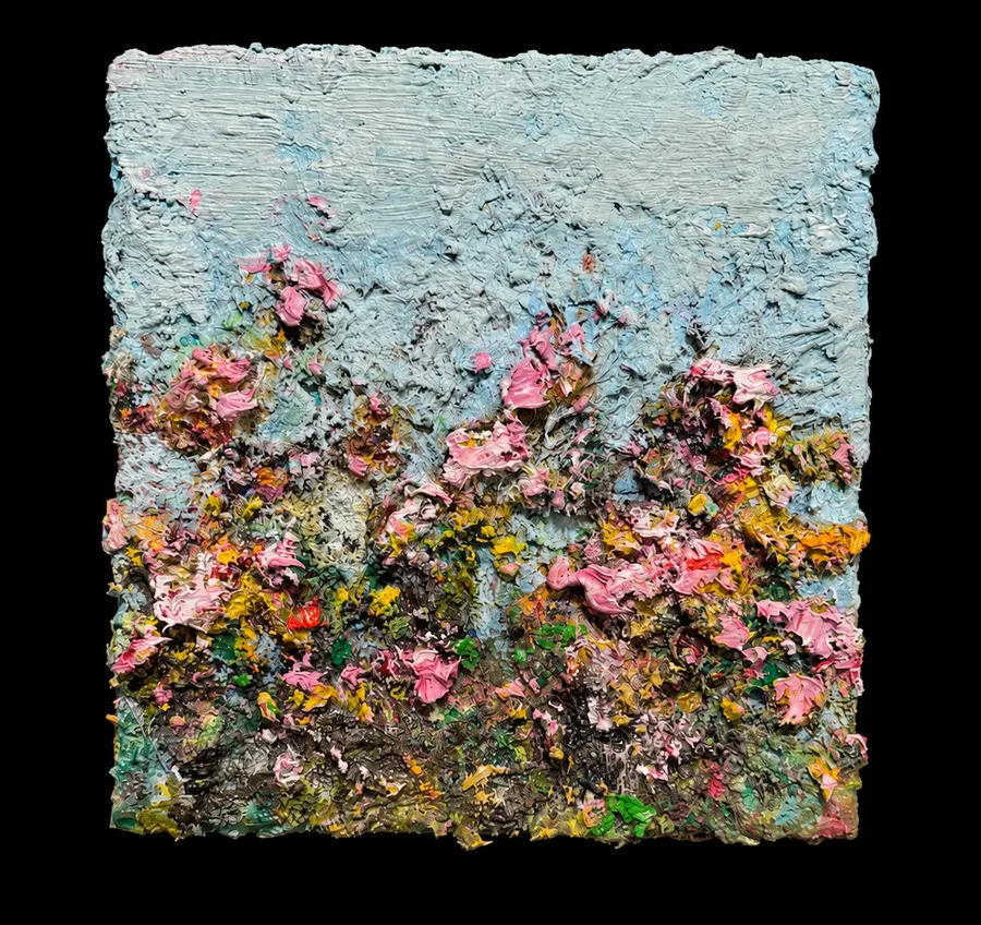 Veldbloesem, AV2, 2026 - 20x20cm &mdash; Anita Vermeeren