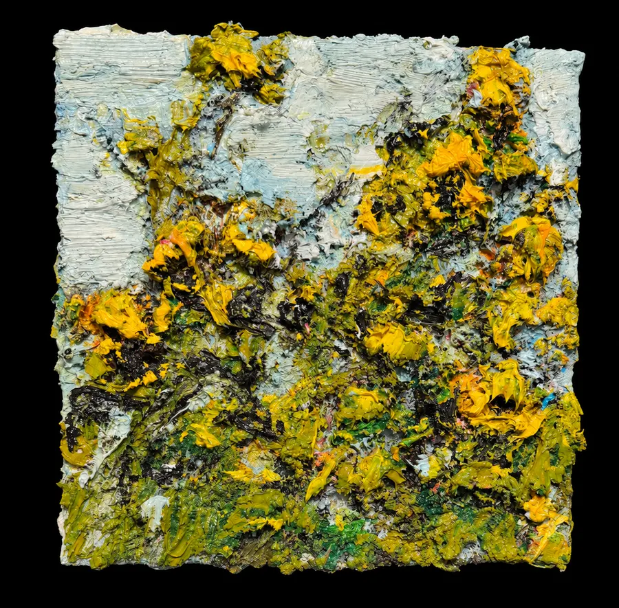 Zonnenbloemenveld AV1, 2026 - 20x20cm &mdash; Anita Vermeeren